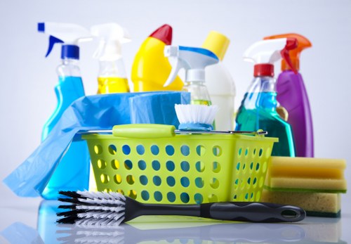 Carpet cleaning team preparing equipment for a scheduled service