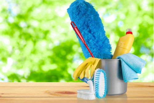Shadwell Carpet Cleaners team working with recyclable materials and low-waste cleaning supplies