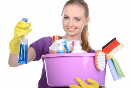 Professional carpet cleaning tools used in a Shadwell property